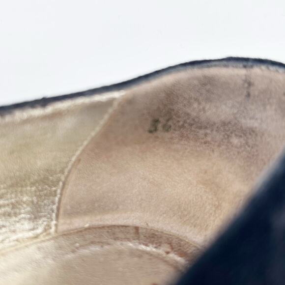 Jimmy Choo Ginny Ballet Flats Pointed Toe Patent Suede Lace Black Womens 36 (6) - Picture 11 of 12